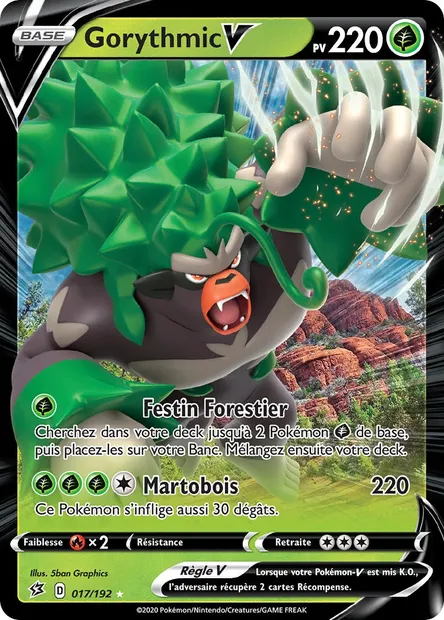 Gorythmic V, carte Pokémon RCL 17 — extension Clash des Rebelles