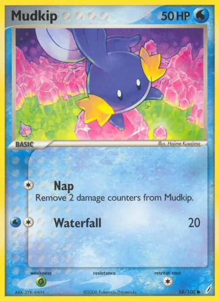 Mudkip, Pokémon card CG 58 — Crystal Guardians set
