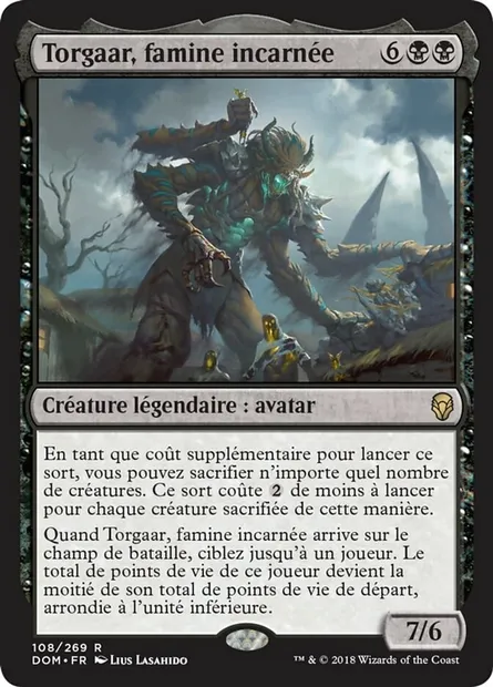 Torgaar, famine incarnée, carte Magic DOM 108 — extension Dominaria