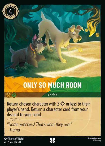 Only So Much Room, Disney Lorcana card CH8-041 — The Reign of Jafar set