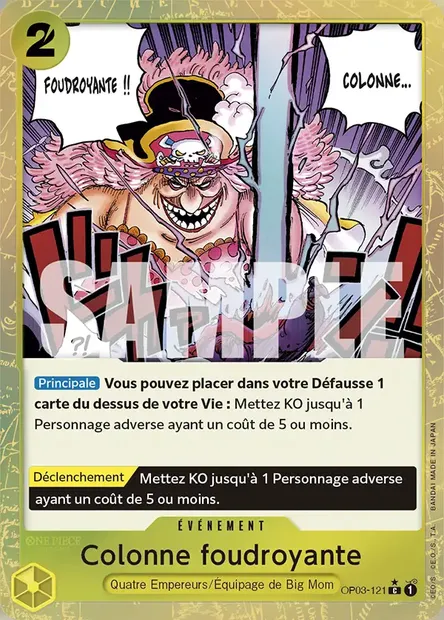 Colonne foudroyante, carte One Piece OP03-121 — extension PILLARS OF STRENGTH
