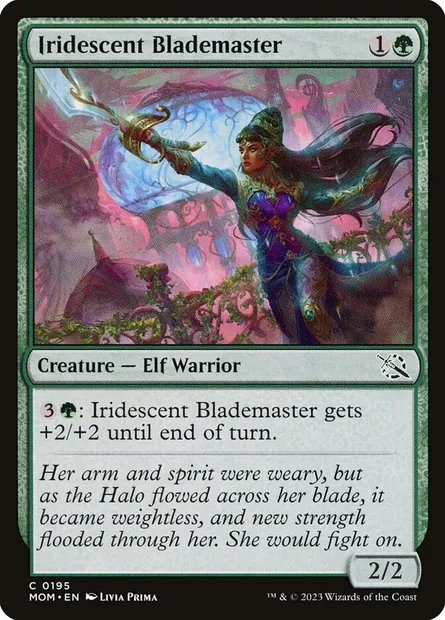 Iridescent Blademaster, Magic card MOM 195 — March of the Machine set