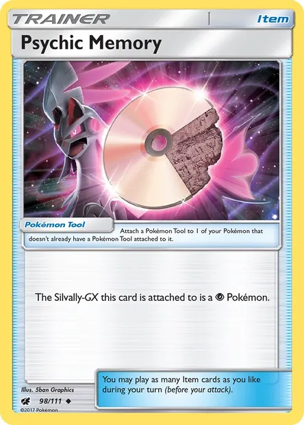 Psychic Memory, Pokémon card CIN 98 — Crimson Invasion set