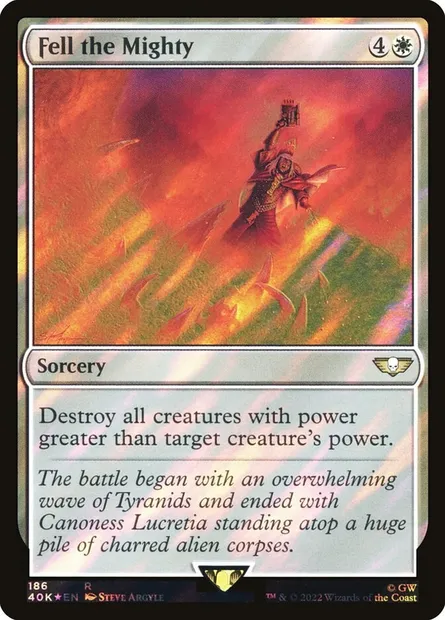 Fell the Mighty, Magic card 40K 186★ — Warhammer 40,000 Commander set