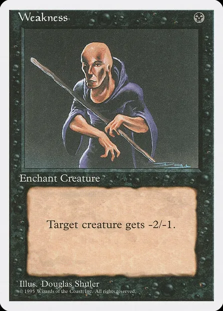 Weakness, Magic card 4ED 170 — Fourth Edition set