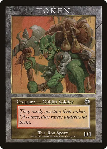 Goblin Soldier, carte Magic MPR 6 — extension Magic Player Rewards 2001