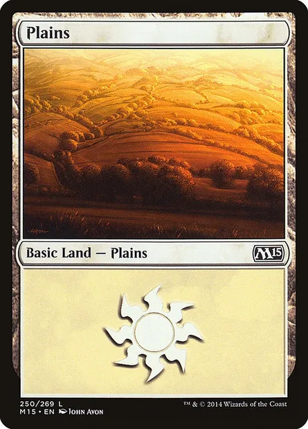 Plains, Magic card M15 250 — Magic 2015 set