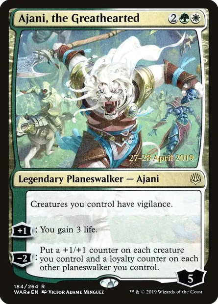 Ajani, the Greathearted, Magic card PWAR 184s — War of the Spark Promos set