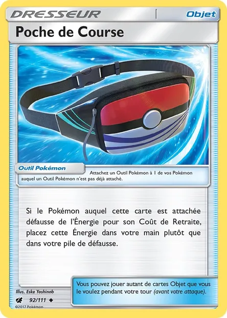 Poche de Course, carte Pokémon CIN 92 — extension Invasion Carmin