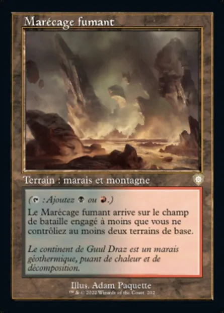 Marécage fumant, carte Magic BRC 202 — extension The Brothers' War Commander