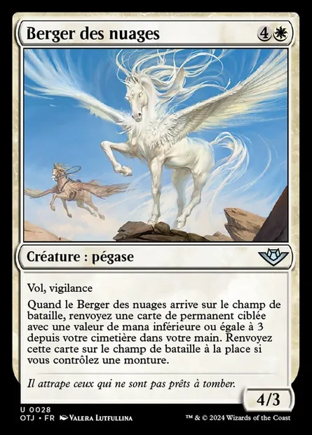 Berger des nuages, carte Magic OTJ 28 — extension Outlaws of Thunder Junction