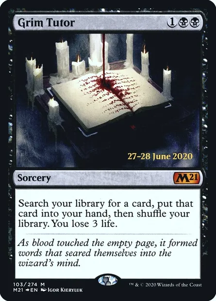 Grim Tutor, Magic card PM21 103s — Core Set 2021 Promos set