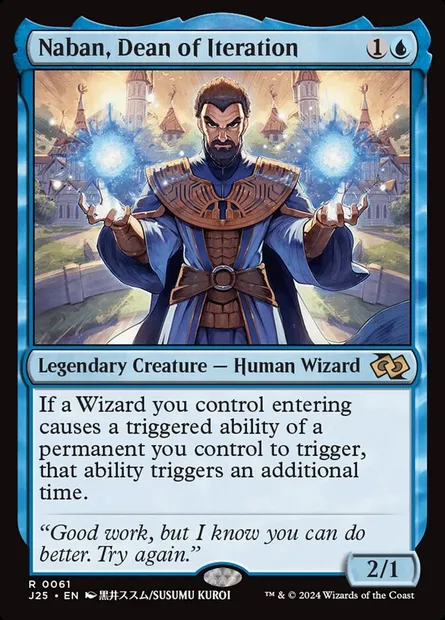 Naban, Dean of Iteration, Magic card J25 61 — Foundations Jumpstart set