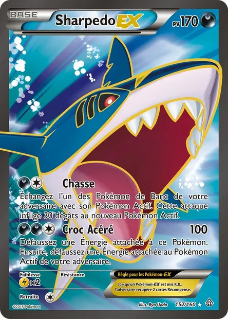 Sharpedo EX, carte Pokémon PRC 152 — extension Primo-Choc