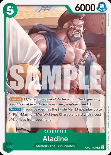 Aladdin, carte One Piece OP07-020 — extension 500 YEARS IN THE FUTURE