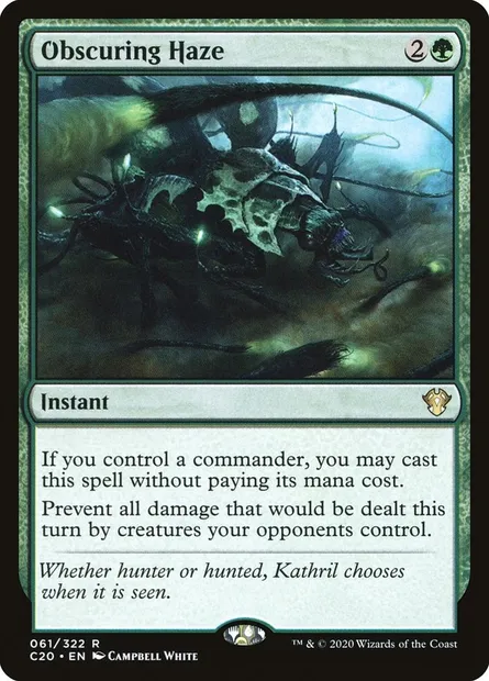 Obscuring Haze, Magic card C20 61 — Commander 2020 set