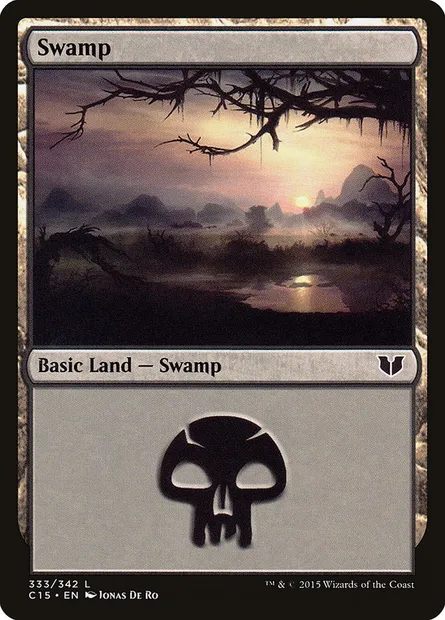 Swamp, Magic card C15 333 — Commander 2015 set