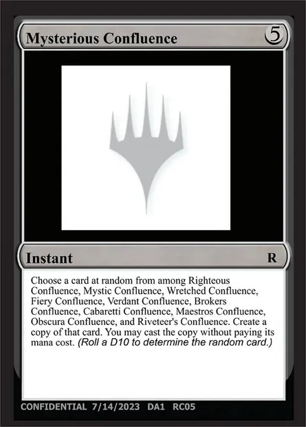 Mysterious Confluence, carte Magic UNK RC05a — extension Unknown Event