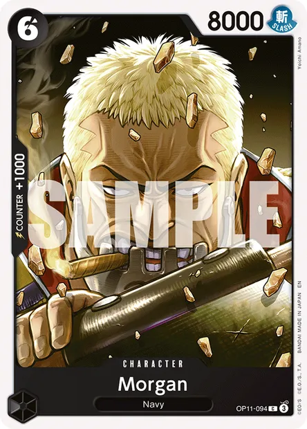 Morgan, One Piece card OP11-094 — A FIST OF DIVINE SPEED set