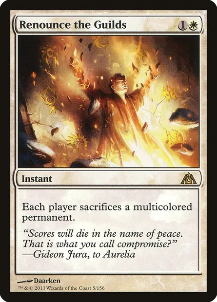 Renounce the Guilds, Magic card DGM 5 — Dragon's Maze set
