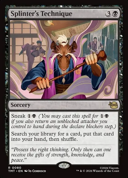 Splinter's Technique, Magic card TMT 80 — Teenage Mutant Ninja Turtles set
