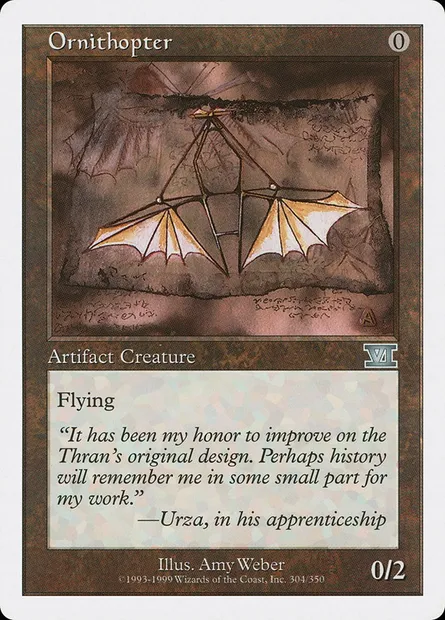 Ornithopter, Magic card 6ED 304 — Classic Sixth Edition set