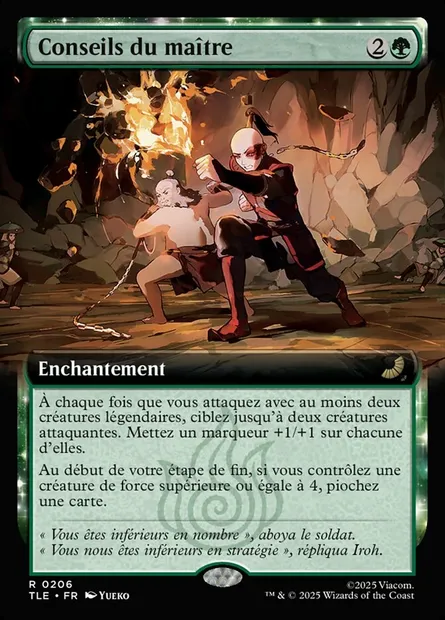 Conseils du maître, carte Magic TLE 206 — extension Avatar: The Last Airbender Eternal