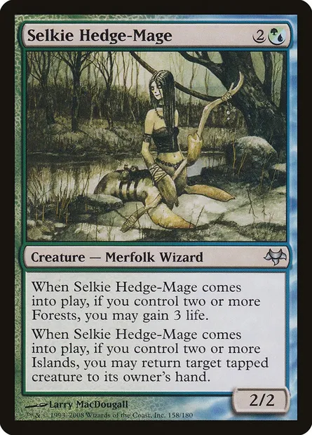 Selkie Hedge-Mage, Magic card EVE 158 — Eventide set
