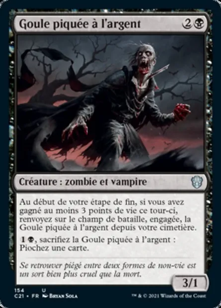 Goule piquée à l'argent, carte Magic C21 154 — extension Commander 2021