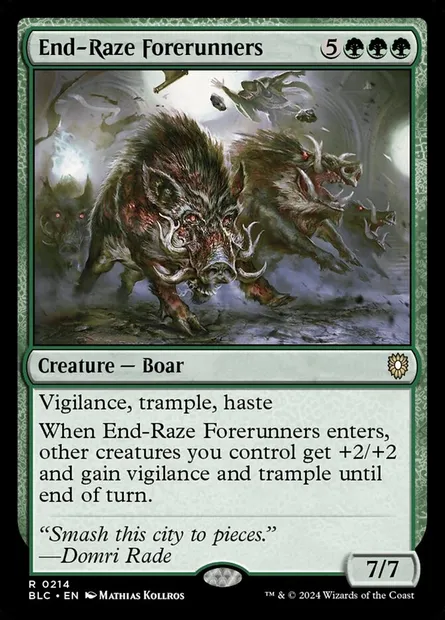End-Raze Forerunners, Magic card BLC 214 — Bloomburrow Commander set
