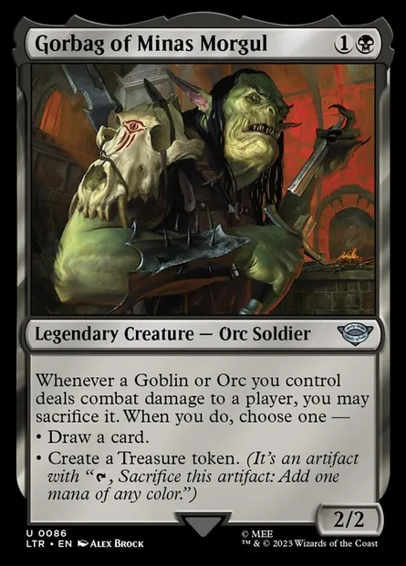Gorbag of Minas Morgul, Magic card LTR 86 — The Lord of the Rings: Tales of Middle-earth set