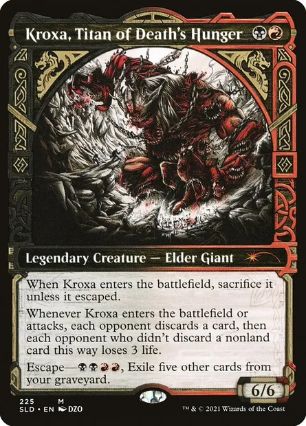 Kroxa, Titan of Death's Hunger, Magic card SLD 225 — Secret Lair Drop set