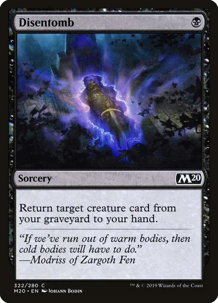 Disentomb, Magic card M20 322 — Core Set 2020 set