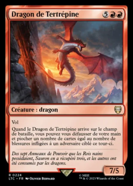 Dragon de Tertrépine, carte Magic LTC 224 — extension Tales of Middle-earth Commander