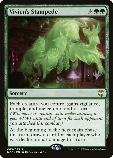 Vivien's Stampede, Magic card PNCC 65p — New Capenna Commander Promos set