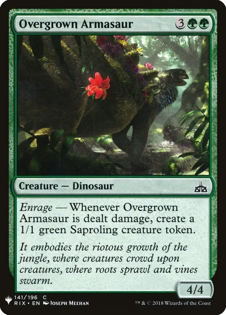 Overgrown Armasaur, Magic card PLST RIX-141 — The List set