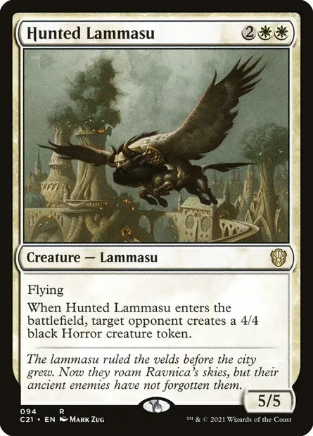 Hunted Lammasu, Magic card C21 94 — Commander 2021 set