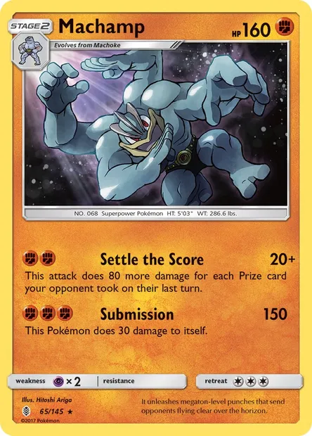 Machamp, Pokémon card GRI 65 — Guardians Rising set
