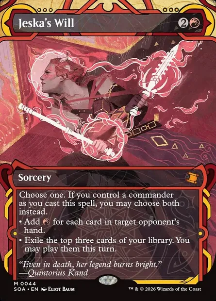 Jeska's Will, Magic card SOA 44 — Secrets of Strixhaven Mystical Archive set