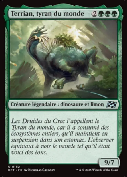 Terrian, tyran du monde, carte Magic DFT 182 — extension Aetherdrift