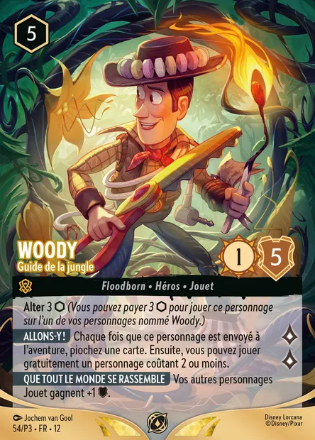 Woody - Guide de la jungle, carte Disney Lorcana P3-054 — extension P3