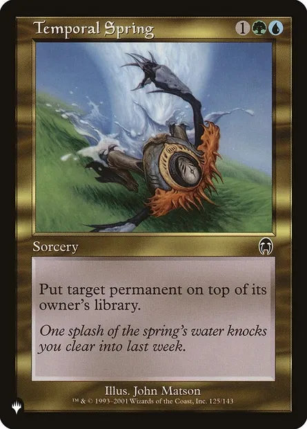 Source temporelle, carte Magic PLST APC-125 — extension The List