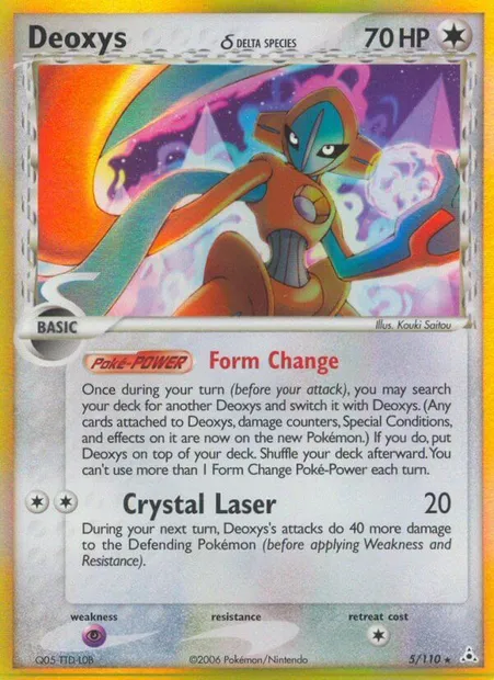 Deoxys δ, Pokémon card HP 5 — Holon Phantoms set