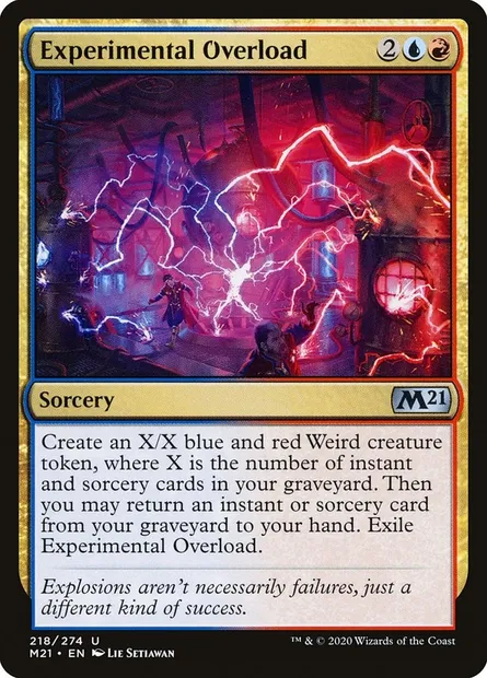 Experimental Overload, Magic card M21 218 — Core Set 2021 set