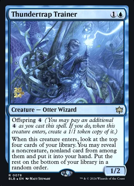 Thundertrap Trainer, Magic card PBLB 78s — Bloomburrow Promos set