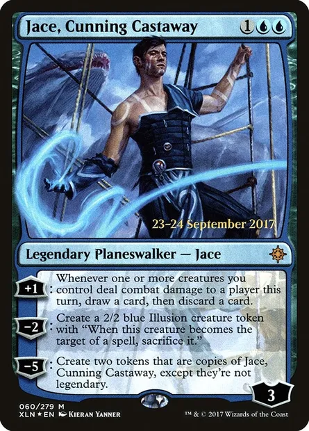 Jace, Cunning Castaway, Magic card PXLN 60s — Ixalan Promos set