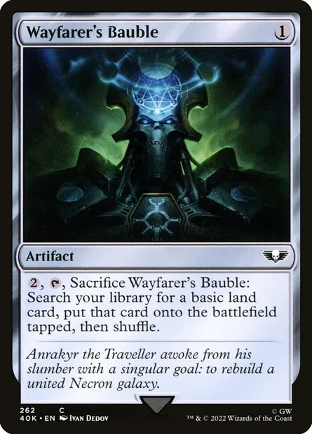 Babiole du voyageur, carte Magic 40K 262 — extension Warhammer 40,000 Commander
