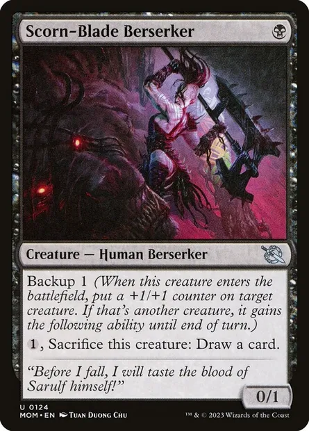 Scorn-Blade Berserker, Magic card MOM 124 — March of the Machine set