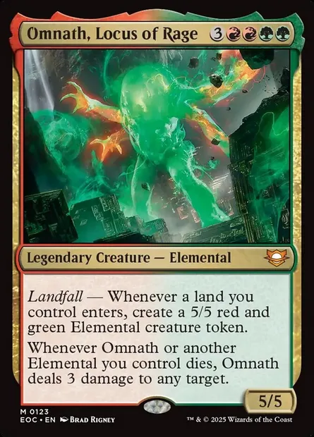 Omnath, Locus of Rage, Magic card EOC 123 — Edge of Eternities Commander set