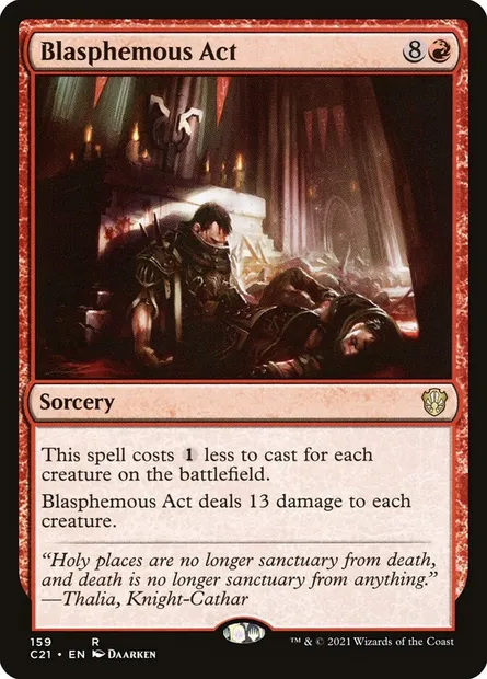 Blasphemous Act, Magic card C21 159 — Commander 2021 set